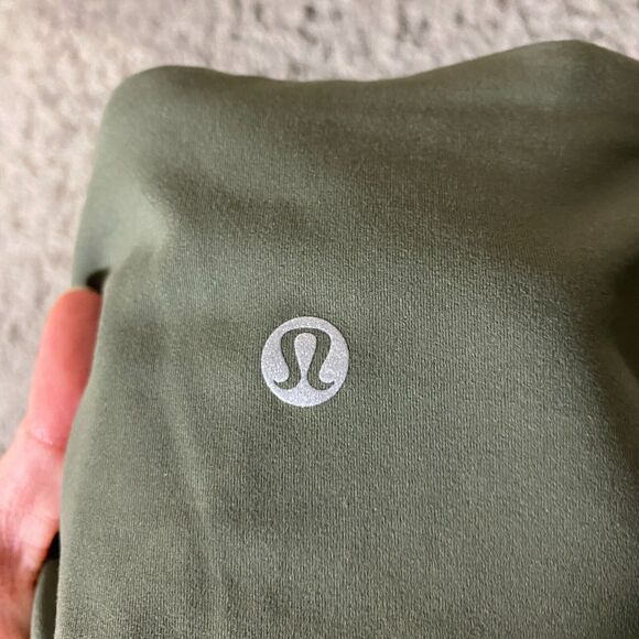 Lululemon Size 14 Groove Super High Rise Flared Pant Nulu 32.5" Army Green - Picture 7 of 7